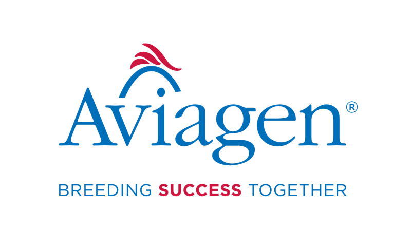 Aviagen logo with a stylized bird illustration above the company name and the slogan 