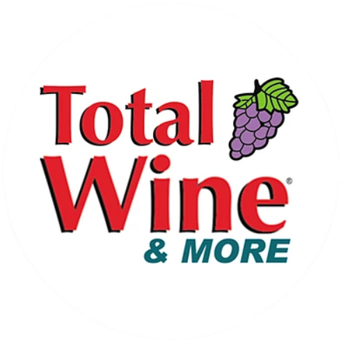 Total Wine & More logo with a bunch of purple grapes above the word 